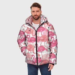 Куртка зимняя мужская Рай фламинго, цвет: 3D-черный — фото 2