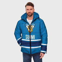 Куртка зимняя мужская Сборная Финляндии, цвет: 3D-черный — фото 2