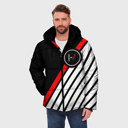 Куртка зимняя мужская 21 Pilots: Black Logo, цвет: 3D-красный — фото 2