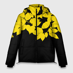 Куртка зимняя мужская Желтые Листья - Минимализм, цвет: 3D-светло-серый