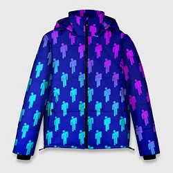 Куртка зимняя мужская Billie Eilish: Violet Pattern, цвет: 3D-черный