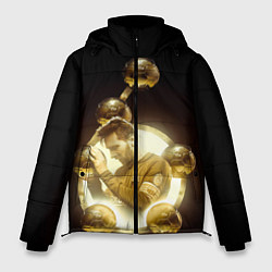 Куртка зимняя мужская Месси шестикратный, цвет: 3D-черный