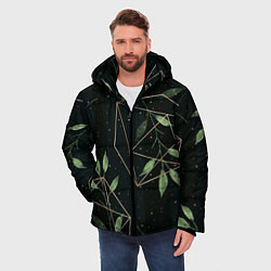 Куртка зимняя мужская Геометрия в природе, цвет: 3D-черный — фото 2