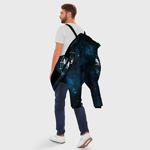 Мужская зимняя куртка NASA / 3D-Черный – фото 5