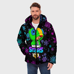 Куртка зимняя мужская BRAWL STARS НОВОГОДНИЙ, цвет: 3D-черный — фото 2