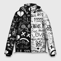 Куртка зимняя мужская LIL PEEP LOGOBOMBING, цвет: 3D-красный