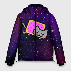 Куртка зимняя мужская Nyan Cat, цвет: 3D-черный