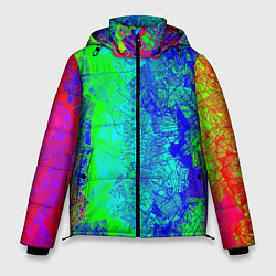 Куртка зимняя мужская Красочная текстура, цвет: 3D-черный