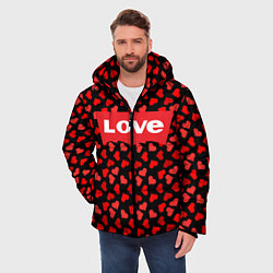 Куртка зимняя мужская Love, цвет: 3D-черный — фото 2