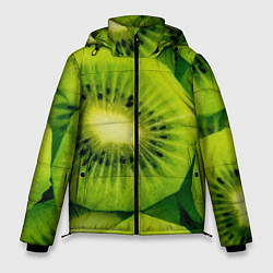 Куртка зимняя мужская Зеленый киви, цвет: 3D-черный