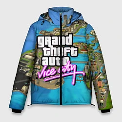 Куртка зимняя мужская GRAND THEFT AUTO:VICE CITY, цвет: 3D-светло-серый