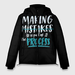 Куртка зимняя мужская Ошибки - часть прогресса, цвет: 3D-черный