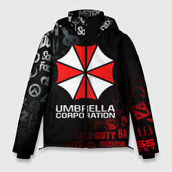 Куртка зимняя мужская RESIDENT EVIL UMBRELLA CORP, цвет: 3D-черный