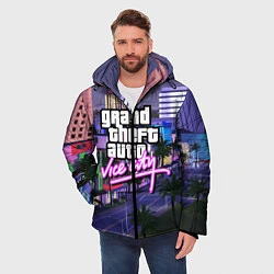 Куртка зимняя мужская Grand Theft Auto Vice City, цвет: 3D-черный — фото 2