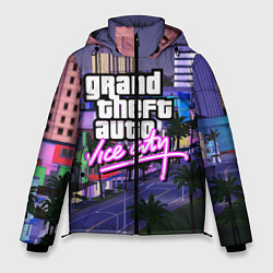 Куртка зимняя мужская Grand Theft Auto Vice City, цвет: 3D-светло-серый