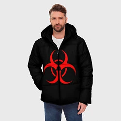 Куртка зимняя мужская Plague inc, цвет: 3D-черный — фото 2