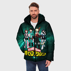 Куртка зимняя мужская Моя геройская академия, цвет: 3D-красный — фото 2