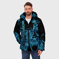 Куртка зимняя мужская Imagine Dragons, цвет: 3D-черный — фото 2