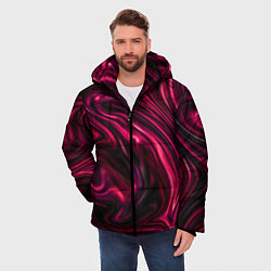 Куртка зимняя мужская Abstract Fluid, цвет: 3D-черный — фото 2