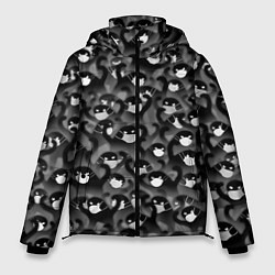 Куртка зимняя мужская Ъуъ съуки в маске, цвет: 3D-черный