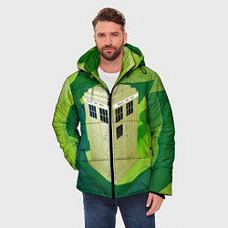 Куртка зимняя мужская CRAZY TARDIS, цвет: 3D-черный — фото 2