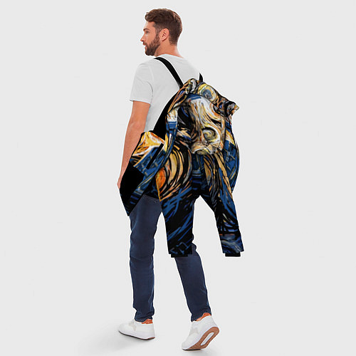 Мужская зимняя куртка Van Gogh Tardis / 3D-Черный – фото 5