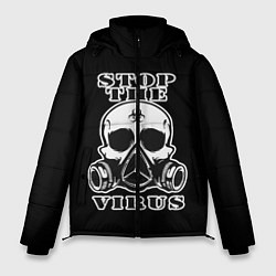 Куртка зимняя мужская Stop The Virus, цвет: 3D-черный