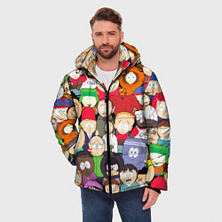 Куртка зимняя мужская South Park персонажи, цвет: 3D-черный — фото 2