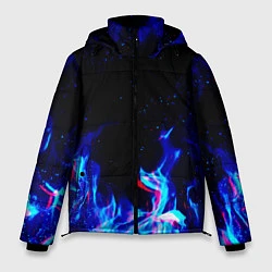 Куртка зимняя мужская СИНИЙ ОГОНЬ ГЛИТЧ, цвет: 3D-черный