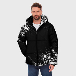 Куртка зимняя мужская БЕЛЫЕ ЧЕРЕПА, цвет: 3D-светло-серый — фото 2