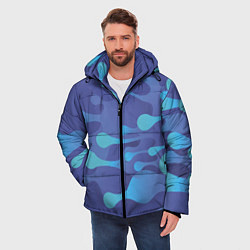Куртка зимняя мужская Абстрактные краски, цвет: 3D-черный — фото 2