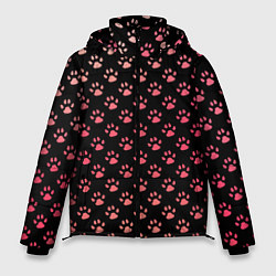 Куртка зимняя мужская Лапки, цвет: 3D-черный
