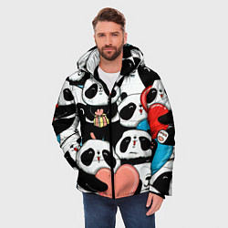 Куртка зимняя мужская Панды, цвет: 3D-светло-серый — фото 2