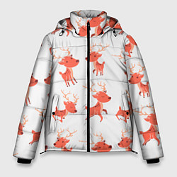 Куртка зимняя мужская Милый олень, цвет: 3D-черный