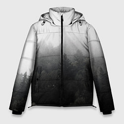 Куртка зимняя мужская Лес, цвет: 3D-черный