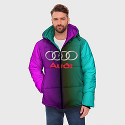 Куртка зимняя мужская Audi, цвет: 3D-черный — фото 2