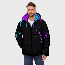 Куртка зимняя мужская НЕОНОВЫЕ ПОДТЕКИ, цвет: 3D-светло-серый — фото 2