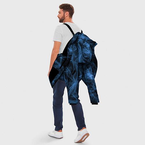 Мужская зимняя куртка Синий дым / 3D-Черный – фото 5