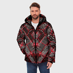 Куртка зимняя мужская Текстура, цвет: 3D-черный — фото 2