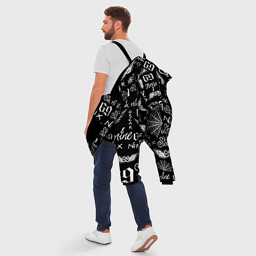 Мужская зимняя куртка 6IX9INE ТАТУИРОВКИ / 3D-Черный – фото 5