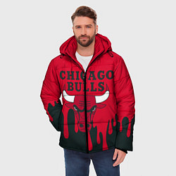 Куртка зимняя мужская Chicago Bulls, цвет: 3D-черный — фото 2
