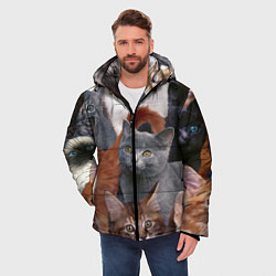 Куртка зимняя мужская КОТЯТКИ, цвет: 3D-черный — фото 2