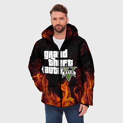 Куртка зимняя мужская GTA 5, цвет: 3D-черный — фото 2