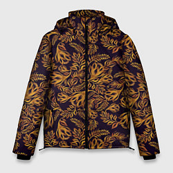 Мужская зимняя куртка Лето золото цветы узор