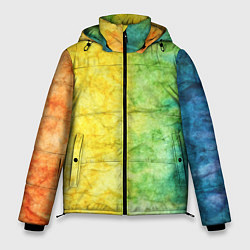 Мужская зимняя куртка Разноцветный акварель градиент