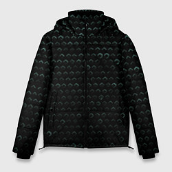 Куртка зимняя мужская Текстура геометрия ромбы черны, цвет: 3D-черный