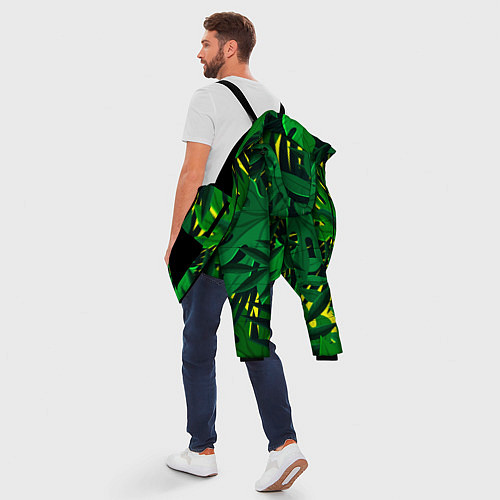 Мужская зимняя куртка В джунглях / 3D-Черный – фото 5