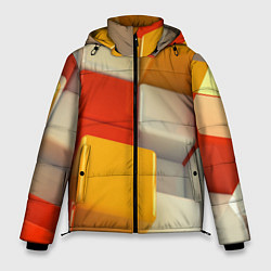 Куртка зимняя мужская КУБЫ 3D, цвет: 3D-черный