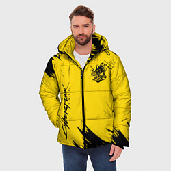 Куртка зимняя мужская CYBERPUNK 2077, цвет: 3D-красный — фото 2