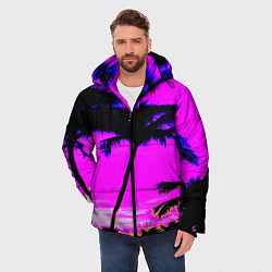 Куртка зимняя мужская НЕОНОВЫЙ ЗАКАТ, цвет: 3D-черный — фото 2